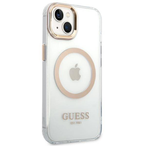 ETUI GUESS METAL OUTLINE MAGSAFE DO IPHONE 14 PLUS / 15 PLUS