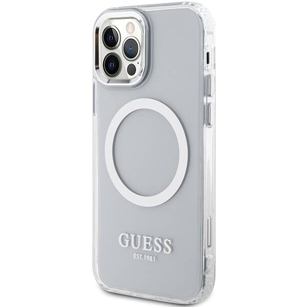 ETUI GUESS METAL OUTLINE MAGSAFE do IPHONE 12 / 12 PRO