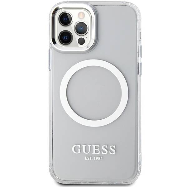 ETUI GUESS METAL OUTLINE MAGSAFE do IPHONE 12 / 12 PRO