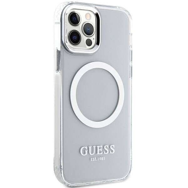 ETUI GUESS METAL OUTLINE MAGSAFE do IPHONE 12 / 12 PRO