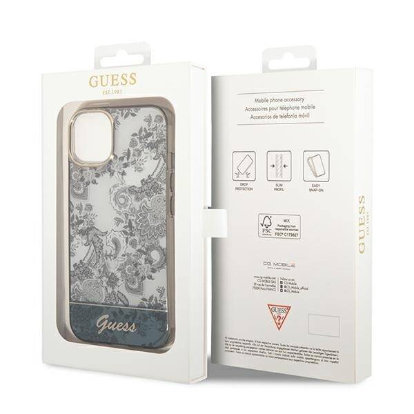 ETUI GUESS PORCELAIN COLLECTION DO IPHONE 14 PLUS / 15 PLUS