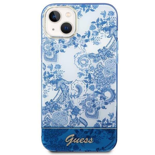 ETUI GUESS PORCELAIN COLLECTION DO IPHONE 14 PLUS / 15 PLUS BLUE