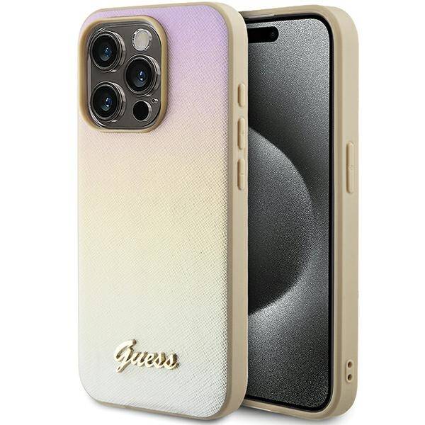 ETUI GUESS SAFFIANO IRIDESCENT DO IPHONE 14 PRO GOLD