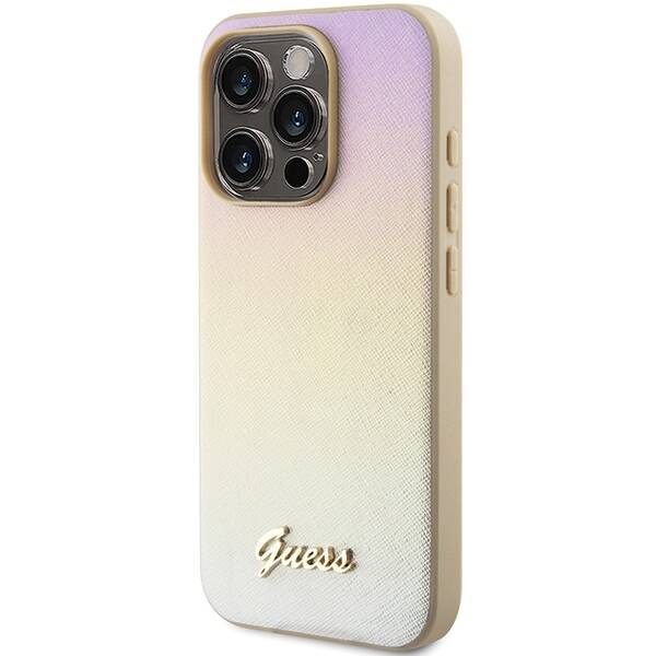 ETUI GUESS SAFFIANO IRIDESCENT DO IPHONE 14 PRO GOLD