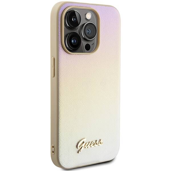 ETUI GUESS SAFFIANO IRIDESCENT DO IPHONE 14 PRO GOLD