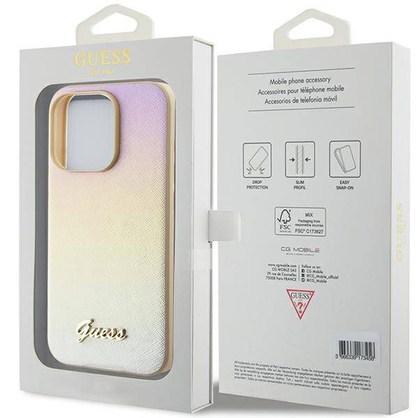 ETUI GUESS SAFFIANO IRIDESCENT DO IPHONE 14 PRO GOLD