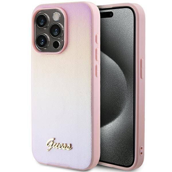 ETUI GUESS SAFFIANO IRIDESCENT DO IPHONE 14 PRO MAX PINK