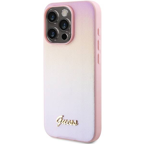 ETUI GUESS SAFFIANO IRIDESCENT DO IPHONE 14 PRO MAX PINK