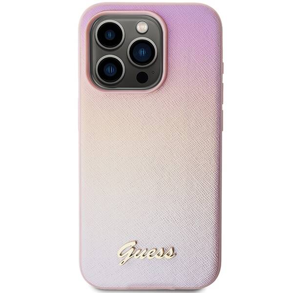 ETUI GUESS SAFFIANO IRIDESCENT DO IPHONE 14 PRO MAX PINK