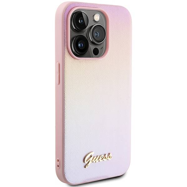 ETUI GUESS SAFFIANO IRIDESCENT DO IPHONE 14 PRO MAX PINK