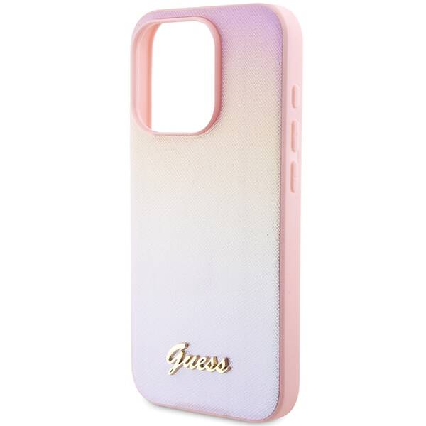 ETUI GUESS SAFFIANO IRIDESCENT DO IPHONE 14 PRO MAX PINK