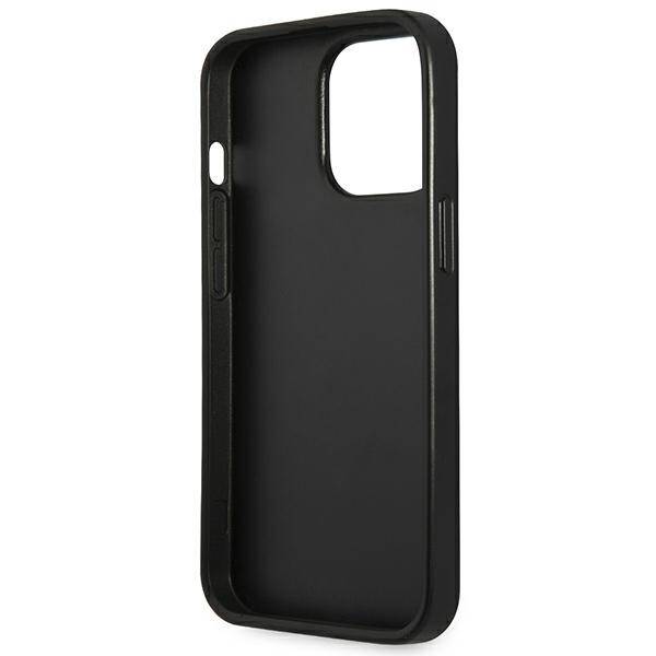 ETUI GUESS SAFFIANO TRIANGLE LOGO DO IPHONE 14 PRO MAX BLACK