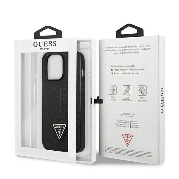 ETUI GUESS SAFFISNO TRIANGLE DO IPHONE 14 PRO BLACK