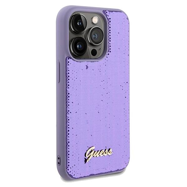 ETUI GUESS SEQUIN SCRIPT METAL DO IPHONE 14 PRO MAX