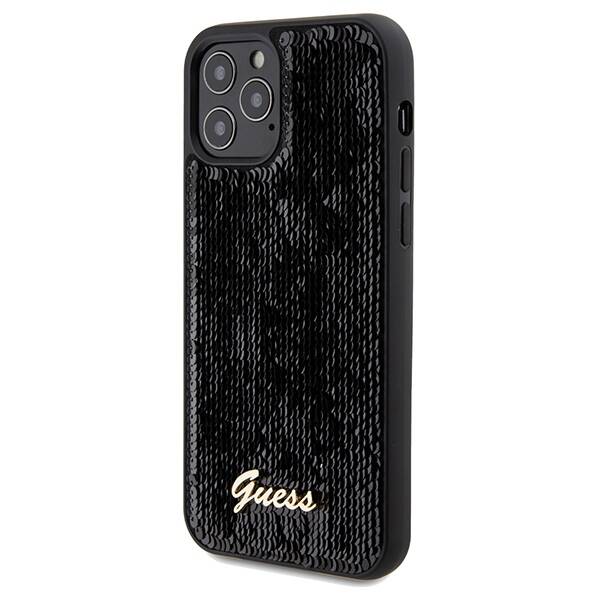 ETUI GUESS SEQUIN SCRIPT METAL do IPHONE 12 / 12 PRO