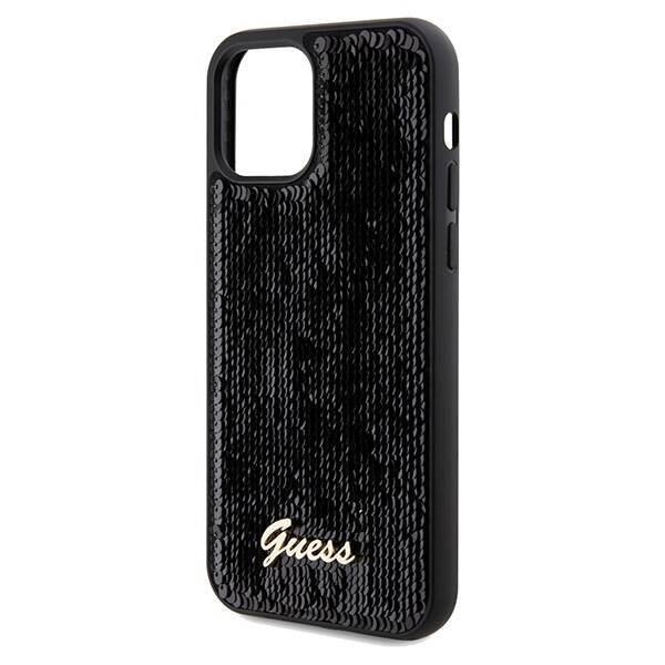 ETUI GUESS SEQUIN SCRIPT METAL do IPHONE 12 / 12 PRO