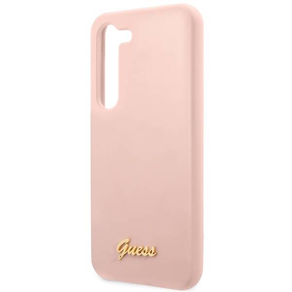 ETUI GUESS SILICONE VINTAGE GOLD LOGO do GALAXY S23 PLUS