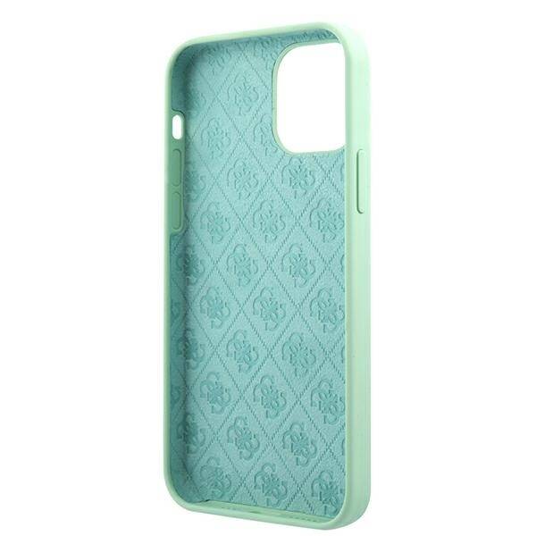 ETUI GUESS SILICONE VINTAGE GOLD LOGO do IPHONE 12 / 12 PRO