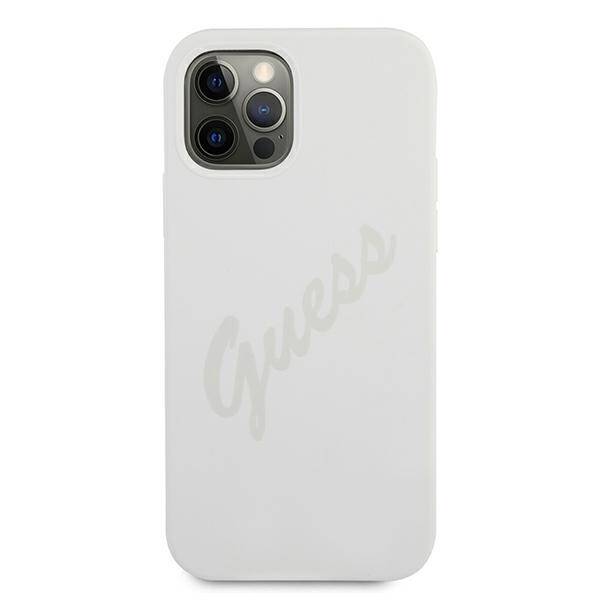 ETUI GUESS SILICONE VINTAGE SCRIPT do IPHONE 12 / 12 PRO