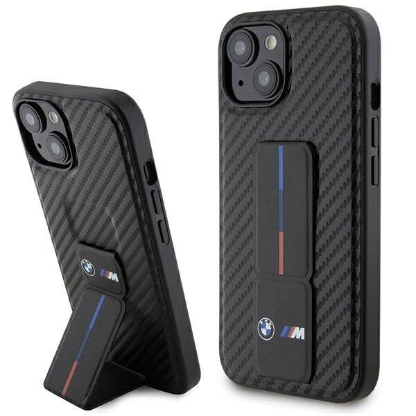 ETUI HARD BMW DO IPHONE 13/14/15 STAND SMOOTH CARBON BLACK