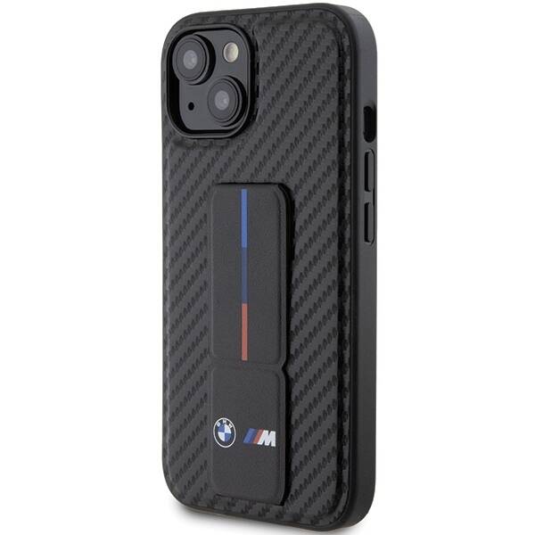 ETUI HARD BMW DO IPHONE 13/14/15 STAND SMOOTH CARBON BLACK