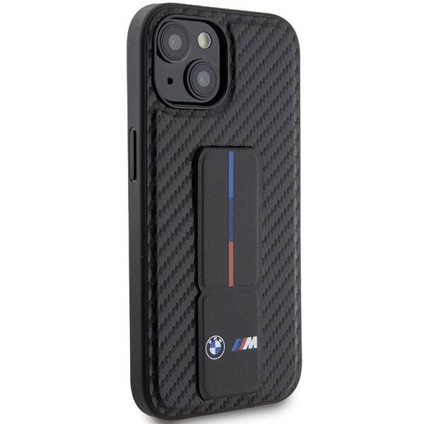 ETUI HARD BMW DO IPHONE 13/14/15 STAND SMOOTH CARBON BLACK