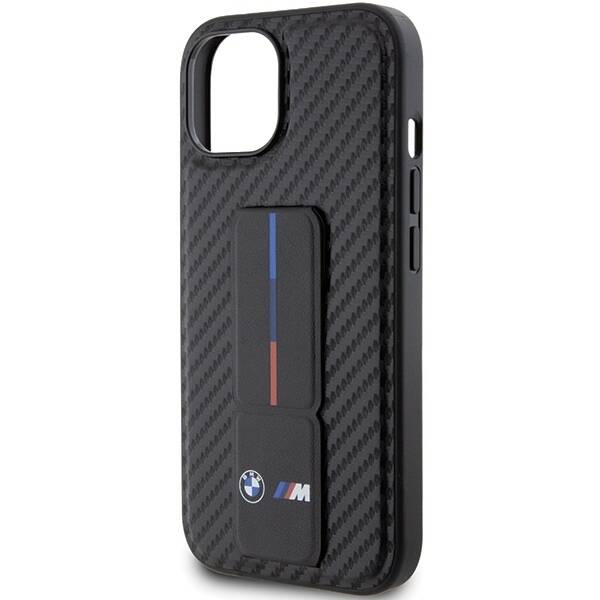 ETUI HARD BMW DO IPHONE 13/14/15 STAND SMOOTH CARBON BLACK