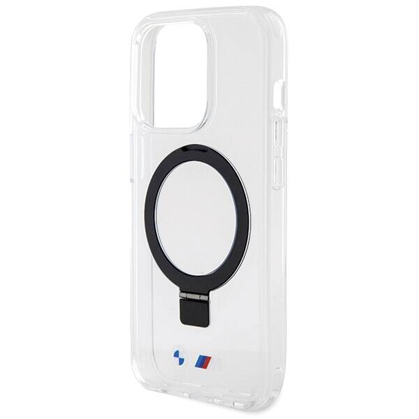 ETUI HARD BMW DO IPHONE 15 PRO MAX MAGSAFE RING STAND CLEAR