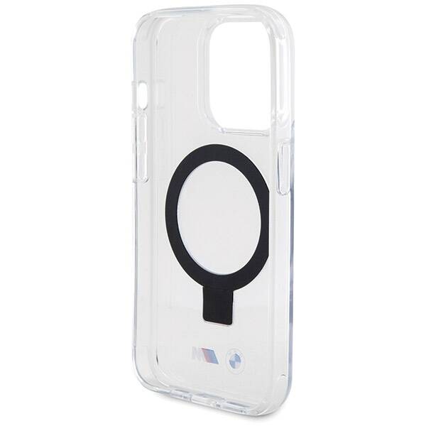 ETUI HARD BMW DO IPHONE 15 PRO MAX MAGSAFE RING STAND CLEAR