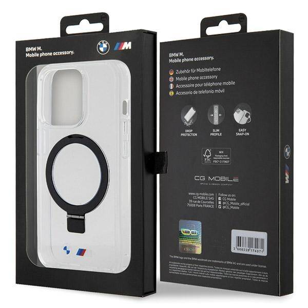 ETUI HARD BMW DO IPHONE 15 PRO MAX MAGSAFE RING STAND CLEAR