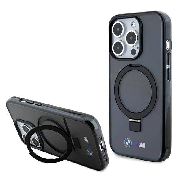 ETUI HARD BMW DO IPHONE 15 PRO MAX RING STAND COLLECTION BLACK