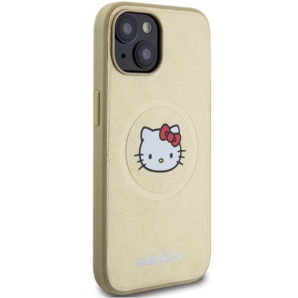 ETUI HELLO KITTY LEATHER MAGSAFE DO IPHONE 14 / 15 GOLD