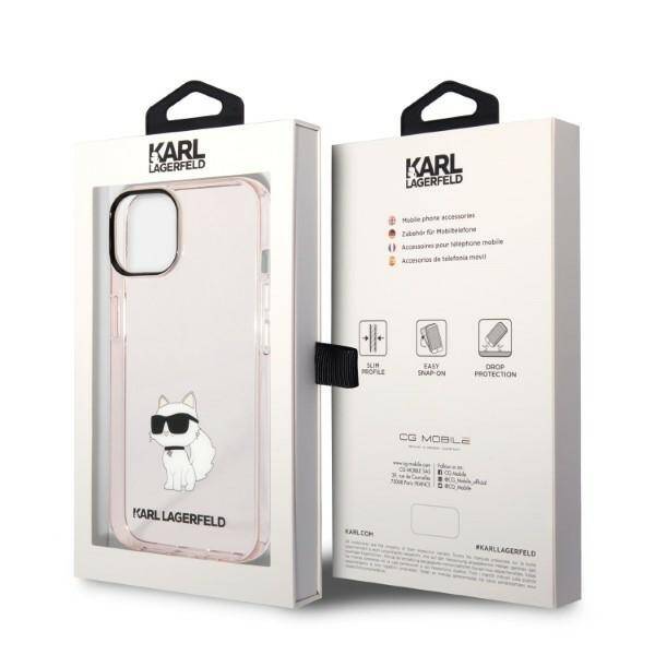 ETUI KARL LAGERFELD CHOUPETTE DO IPHONE 14 / 15 PINK