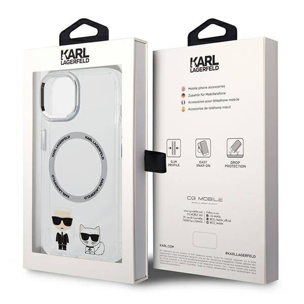 ETUI KARL LAGERFELD CHOUPETTE MAGSAFE DO IPHONE 14 PLUS / 15 PLUS