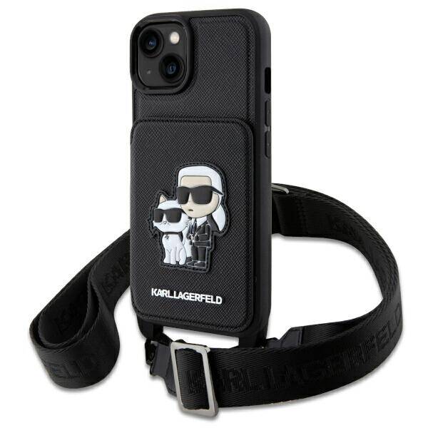 ETUI KARL LAGERFELD CROSSBODY SAFFIANO DO IPHONE 14 / 15 BLACK