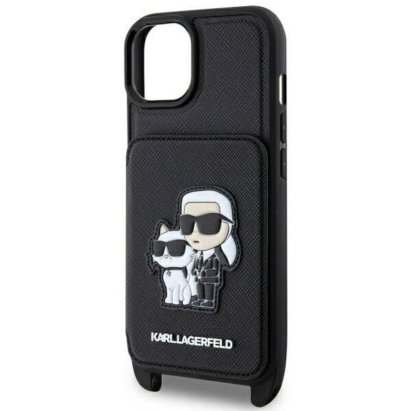 ETUI KARL LAGERFELD CROSSBODY SAFFIANO DO IPHONE 14 / 15 BLACK