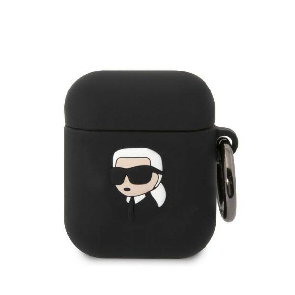 ETUI KARL LAGERFELD DO AIRPODS 1/2 COVER SILIVONE BLACK