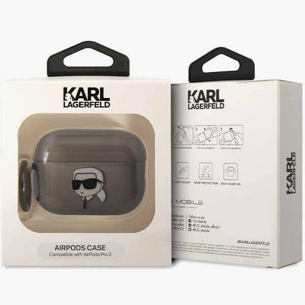 ETUI KARL LAGERFELD DO AIRPODS PRO 2 COVER BLACK IKONIK