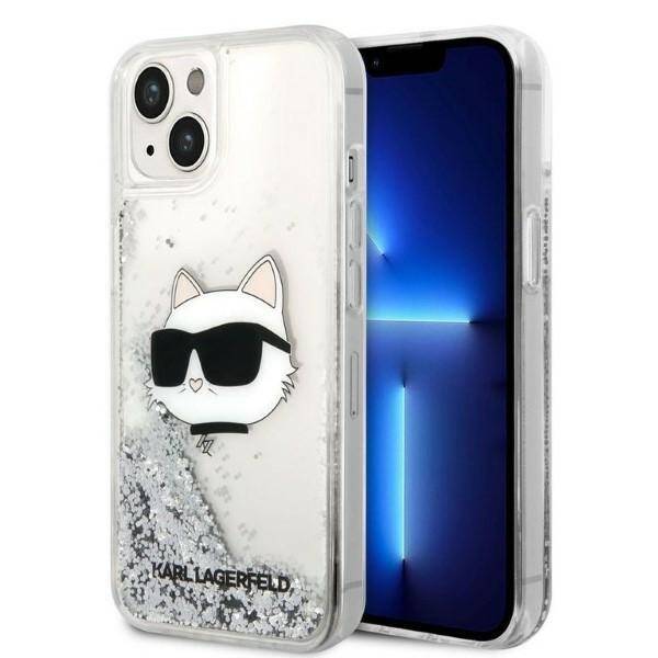 ETUI KARL LAGERFELD GLITTER CHOUPETTE HEAD DO IPHONE 14 PLUS / 15 PLUS