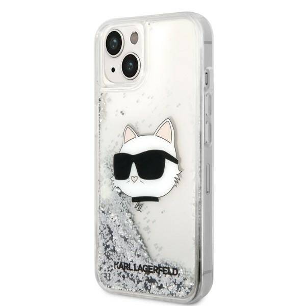 ETUI KARL LAGERFELD GLITTER CHOUPETTE HEAD DO IPHONE 14 PLUS / 15 PLUS