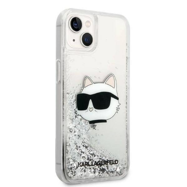 ETUI KARL LAGERFELD GLITTER CHOUPETTE HEAD DO IPHONE 14 PLUS / 15 PLUS