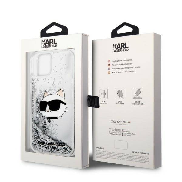 ETUI KARL LAGERFELD GLITTER CHOUPETTE HEAD DO IPHONE 14 PLUS / 15 PLUS