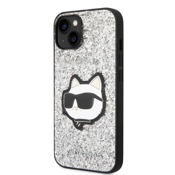 ETUI KARL LAGERFELD GLITTER CHOUPETTE HEAD DO IPHONE 14 PLUS / 15 PLUS