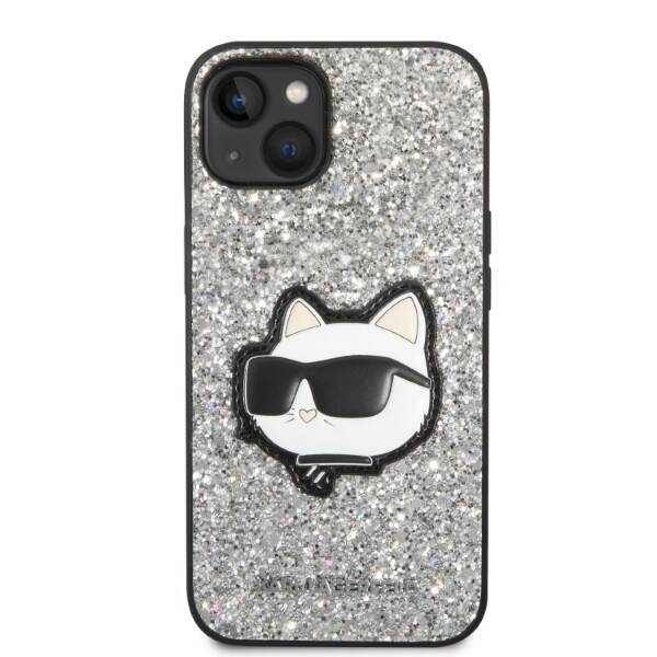 ETUI KARL LAGERFELD GLITTER CHOUPETTE HEAD DO IPHONE 14 PLUS / 15 PLUS