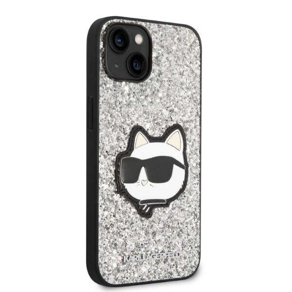 ETUI KARL LAGERFELD GLITTER CHOUPETTE HEAD DO IPHONE 14 PLUS / 15 PLUS