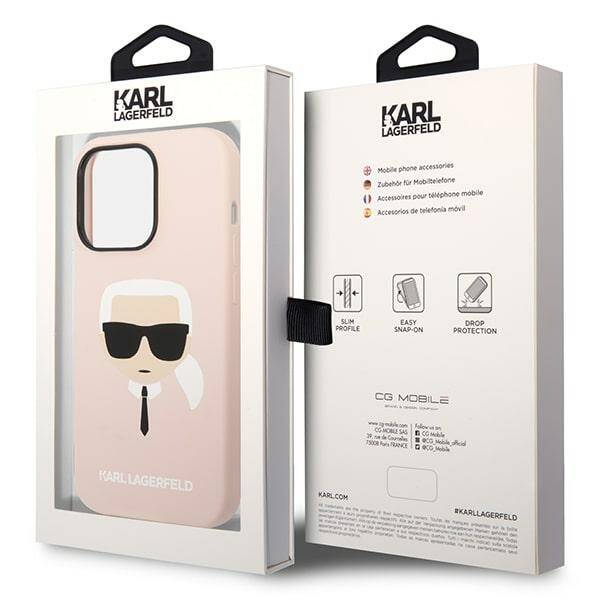 ETUI KARL LAGERFELD HEAD MAGSAFE DO IPHONE 14 PRO MAX PINK