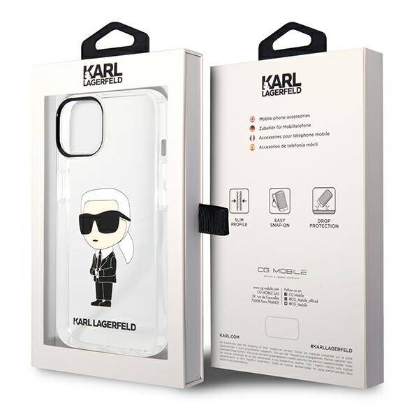 ETUI KARL LAGERFELD IKONIK DO IPHONE 14 PLUS / 15 PLUS CLEAR