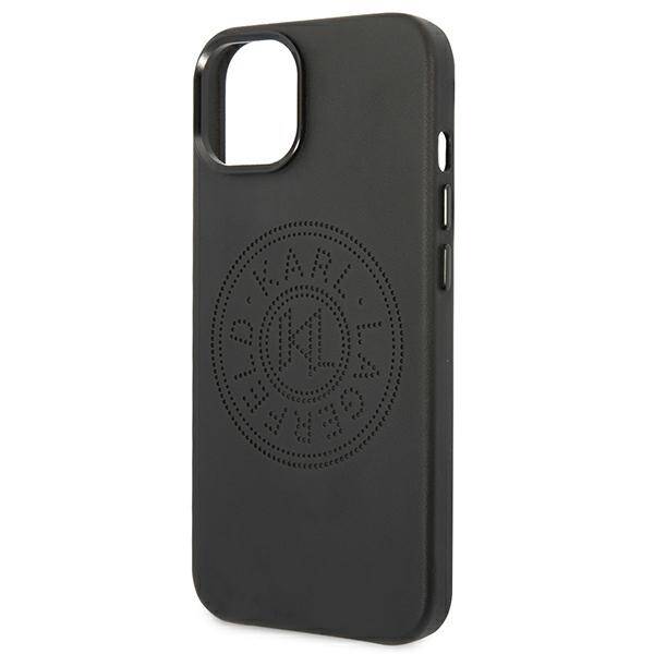 ETUI KARL LAGERFELD LEATHER LOGO DO IPHONE 14 PLUS / 15 PLUS