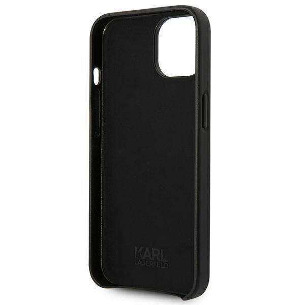 ETUI KARL LAGERFELD LEATHER LOGO DO IPHONE 14 PLUS / 15 PLUS