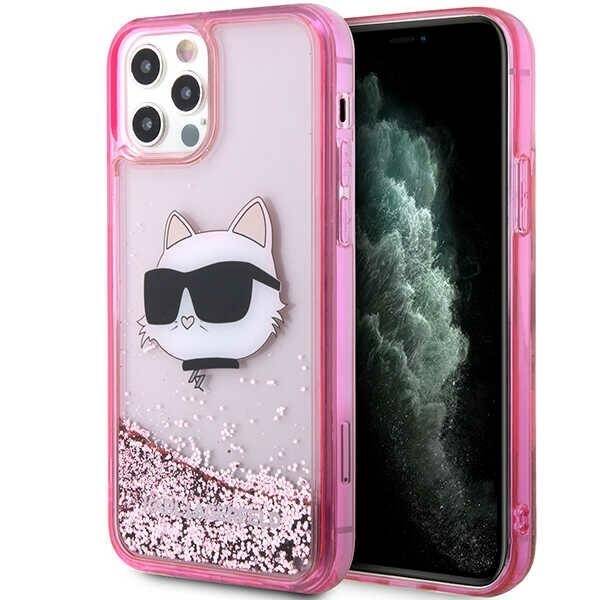 ETUI KARL LAGERFELD LIQUID GLITTER CHOUPETTE'S HEAD do IPHONE 12 / 12 PRO